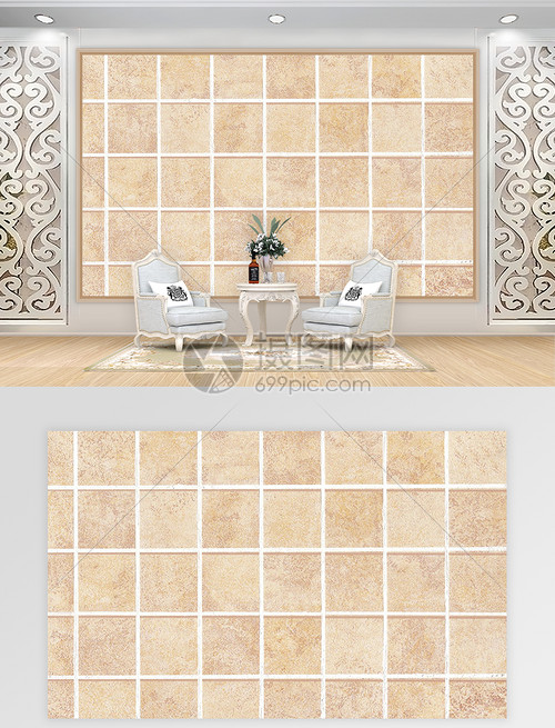 簡(jiǎn)約瓷磚背景墻